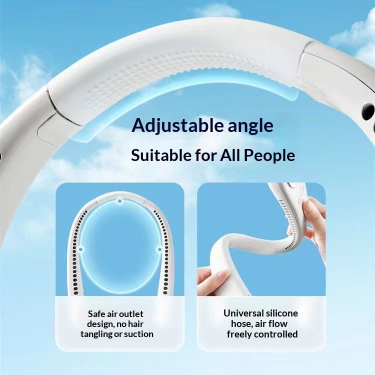 Bladeless USB Neck Fan, Quiet Hands-Free Portable Fan
