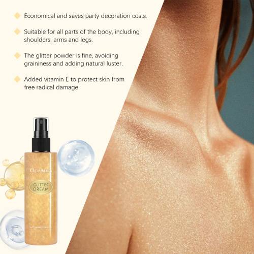 Body Glitter Spray for Hair & Skin