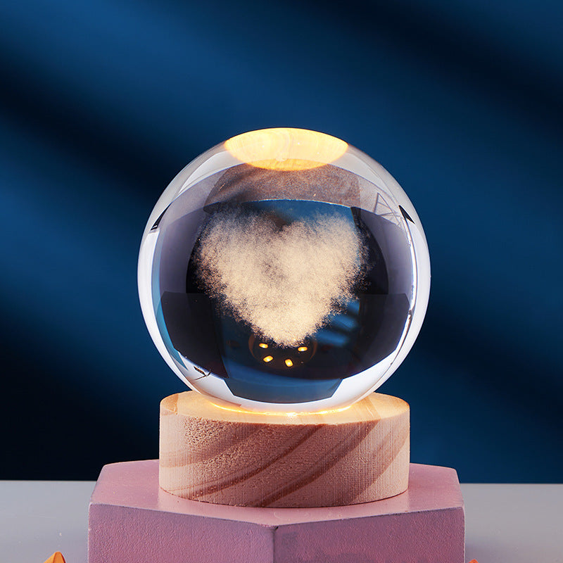3D Crystal Ball Night Lamp zavevo
