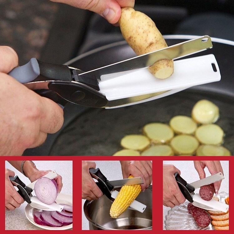 2 in 1 Kitchen Scissors & Board | zavevo