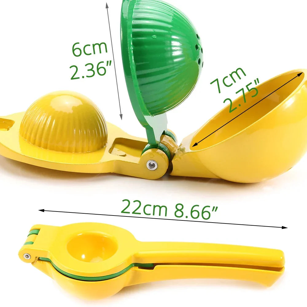 2-In-1 Aluminum Lemon Lime Squeezer and Hand Manual Citrus Juicer | zavevo