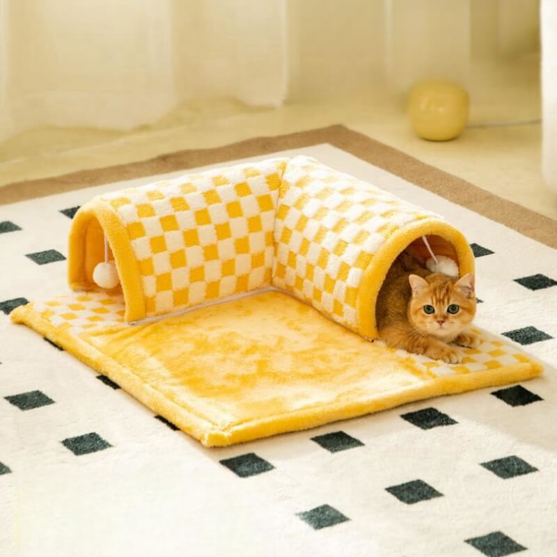 2-in-1 Cat Tunnel Bed - FurryFun zavevo