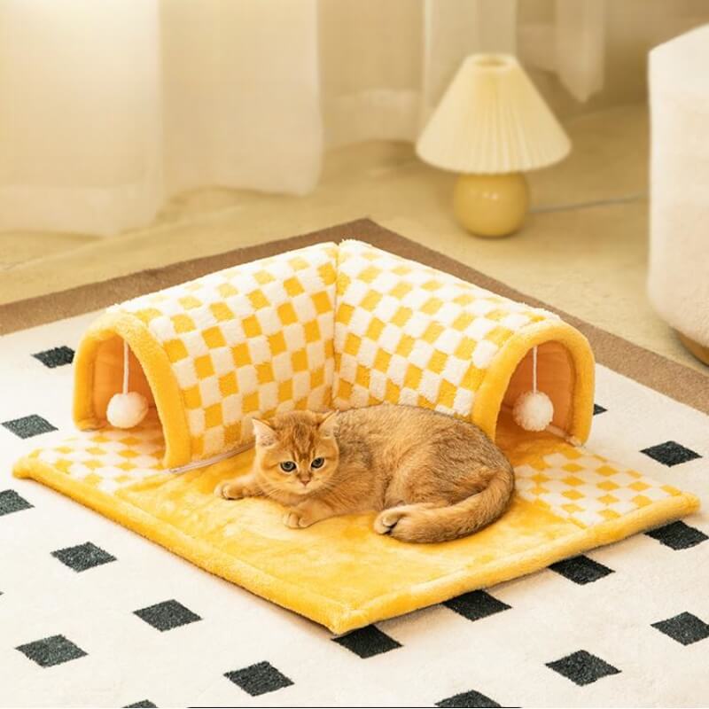 2-in-1 Cat Tunnel Bed - FurryFun zavevo