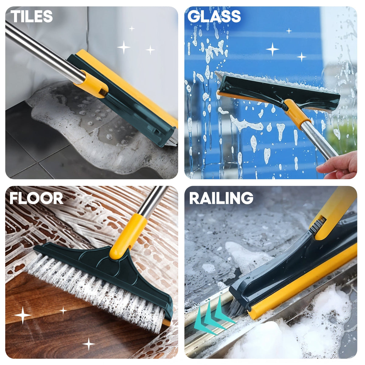 2-in-1 Cleaning Floor Scrub Brush zavevo