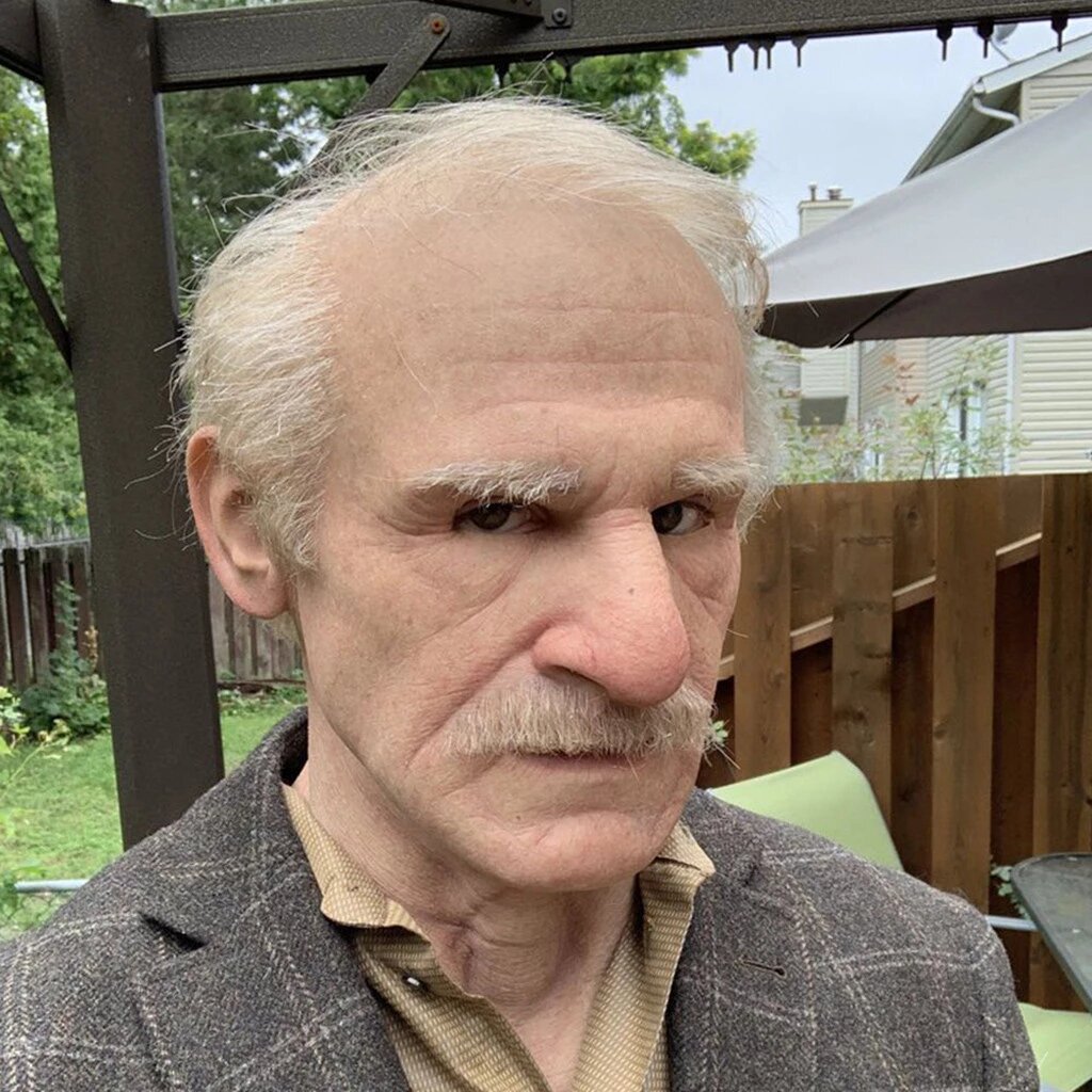 zavevo | Creepy Old Man Mask – Realistic Latex Halloween Mask for Adults