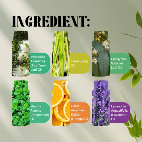 Essential Oil Set: Lavender, Sweet Orange & Lemongrass, for Diffuser or Massage