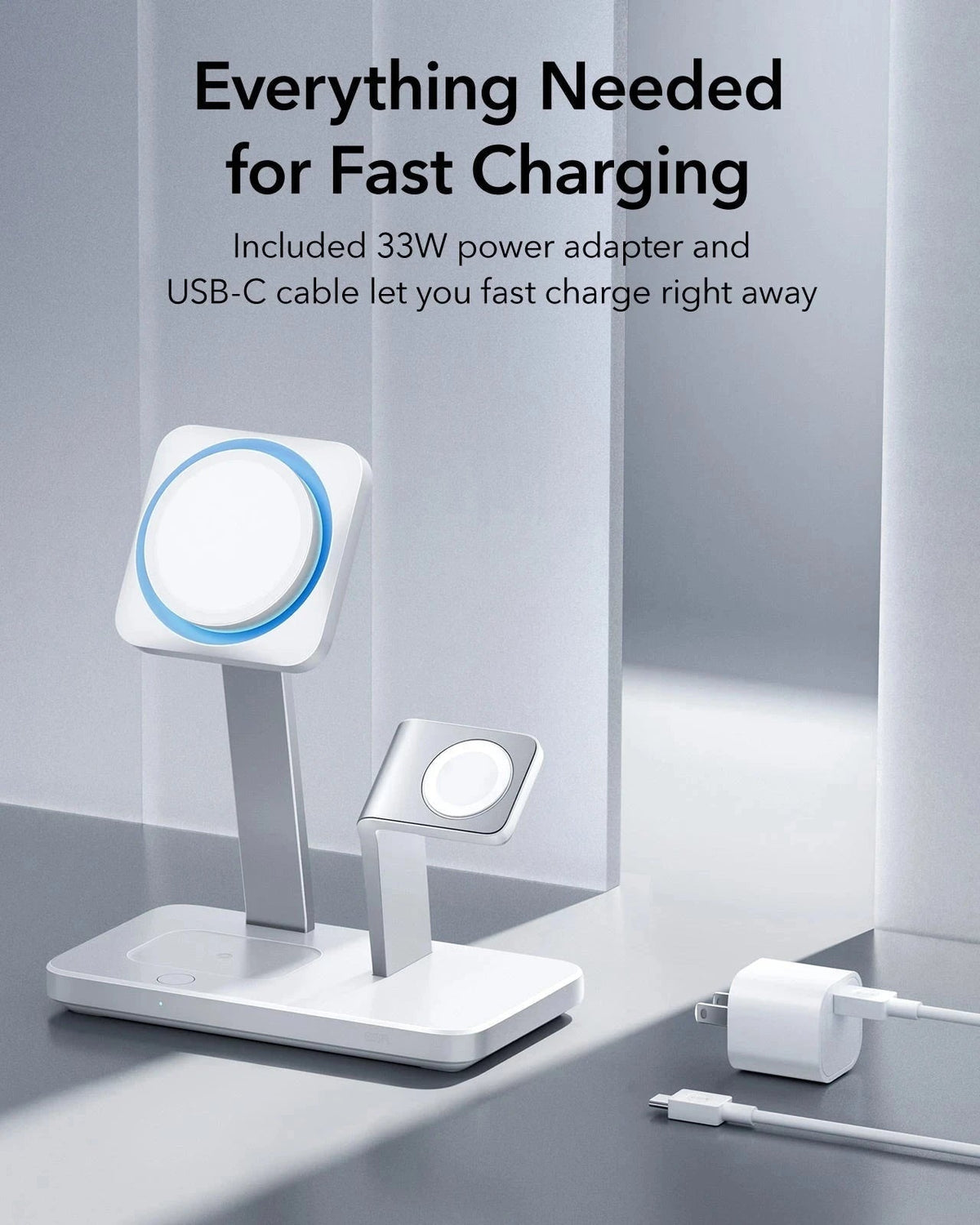 25W 3-in-1 Wireless Charger with MagSafe + CryoBoost - US Plug