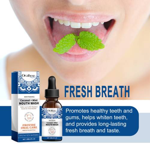 Coconut Mint Mouthwash with Tea Tree & Clove