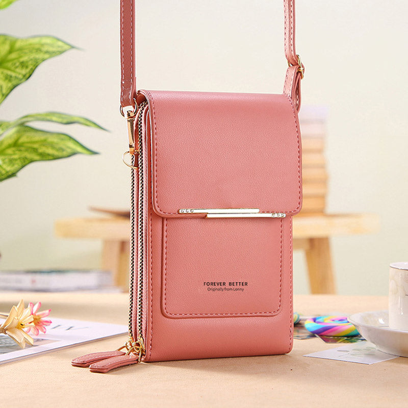 Anti-Theft Leather Bag with Touchscreen | zavevo