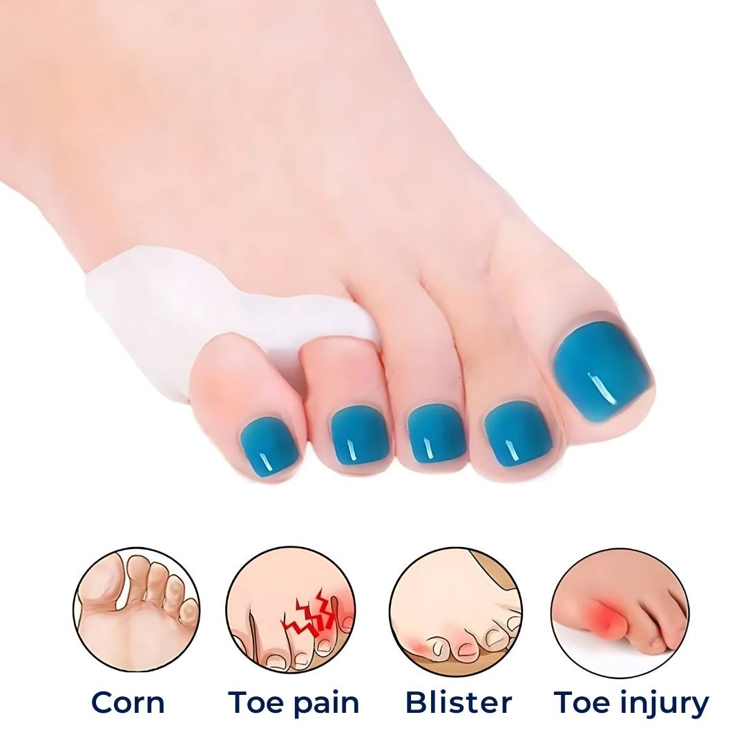 ToeGuard Orthopedic Toe Spacers | Bunionette Corrector - Little Toe Straightener - for Bunions - Hammertoe and Toe Alignment zavevo