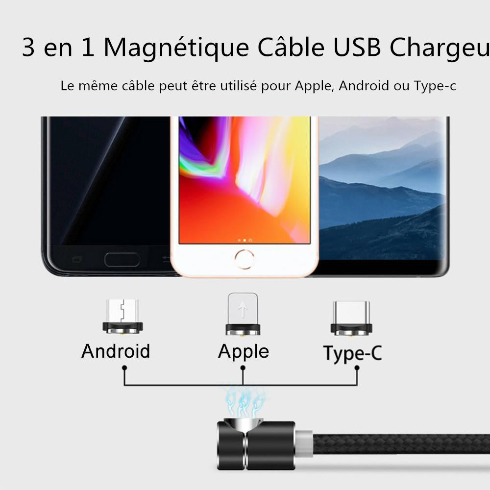 3 In 1 Magnetic Usb Charging Cable With Led Light | zavevo