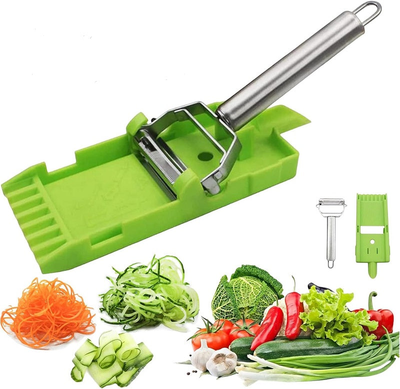 2-in-1 Vegetable Shredder & Slicer, Multi Double Knife Peeler | zavevo