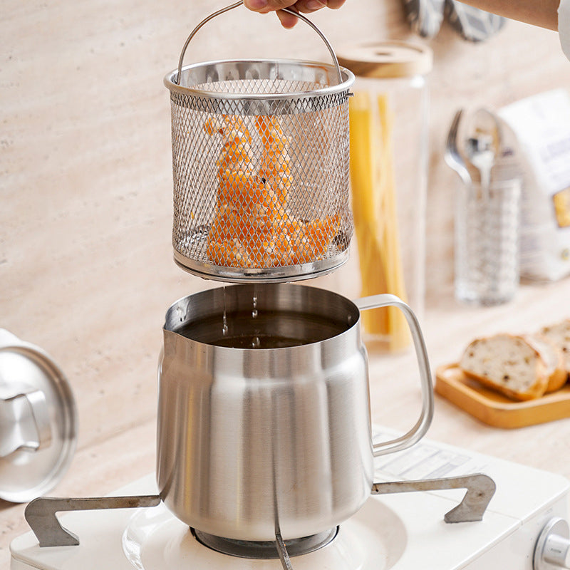 2-in-1 Stainless Steel Multifunctional Oil Strainer Pot | zavevo