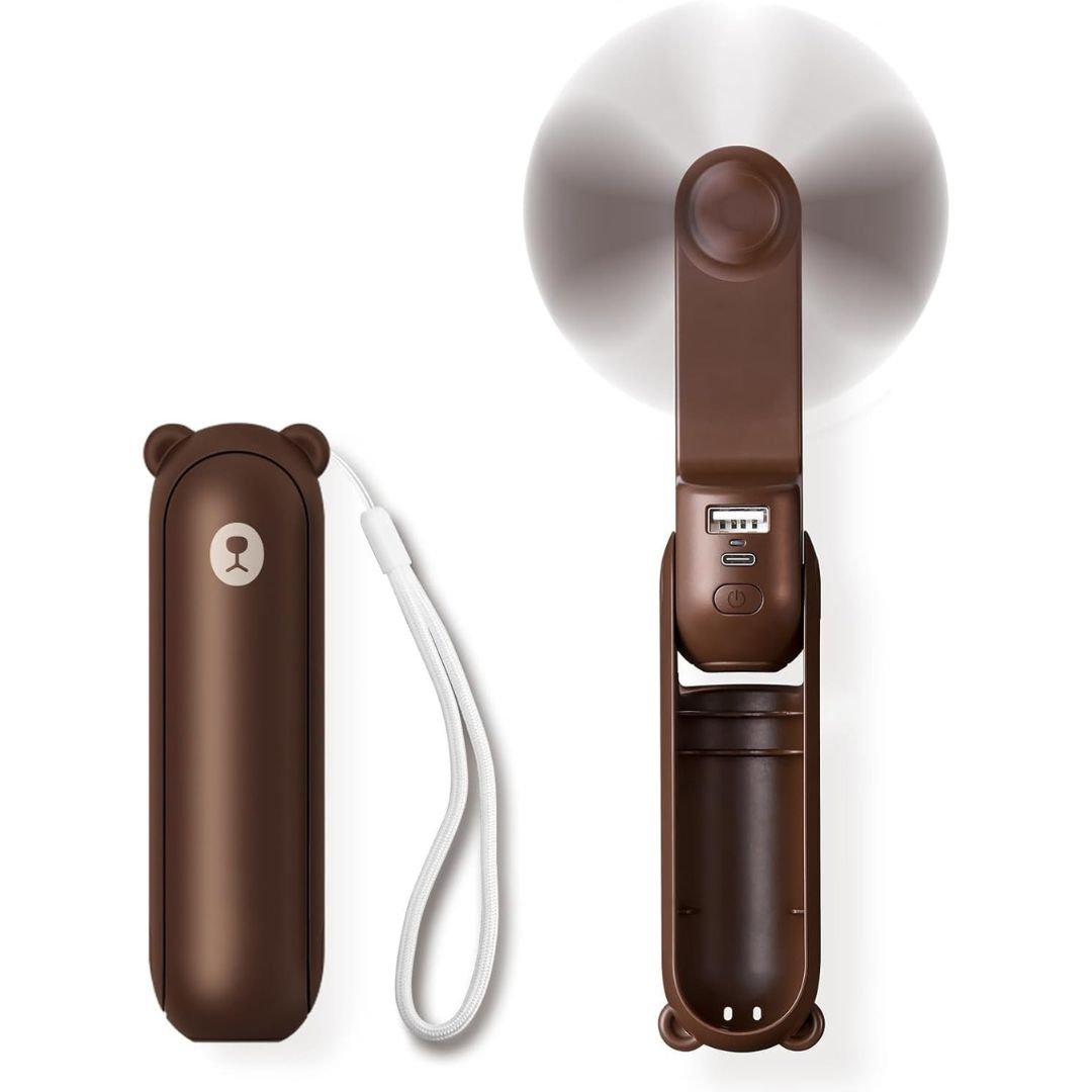 3 In 1 Handheld Mini Fan | USB Rechargeable, Foldable Design & Ideal for Travel, Camping, and Outdoor Activities | zavevo