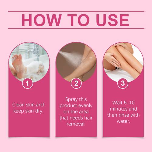 Gentle Hair Removal Spray for Underarms, Legs & Arms
