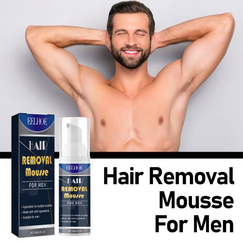 Men's Hair Removal Mousse for Chest, Legs & Underarms