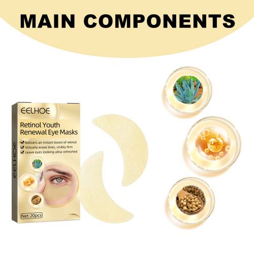 Retinol Under-Eye Patches with Aloe & Soy, 20 Pcs