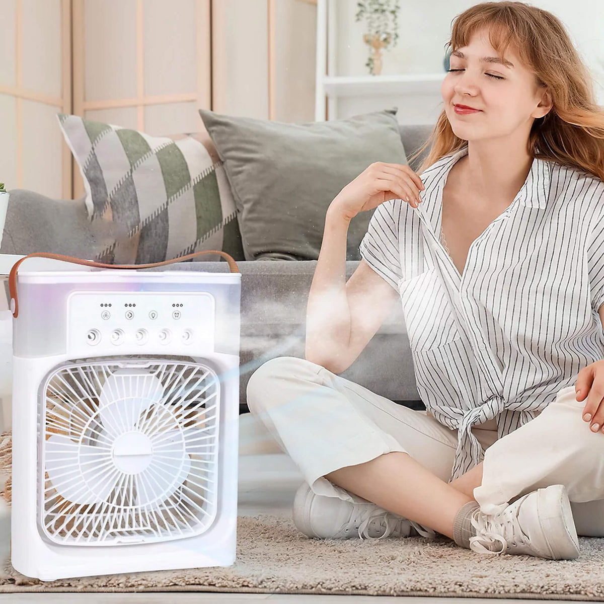 3-in-1 Air Cooler Humidifier | Portable, Adjustable Fan Speeds & Ideal for Bedrooms, Offices & Small Spaces | zavevo