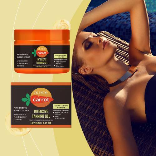 Carrot Seed Oil Tanning Gel, Light & Easy to Absorb