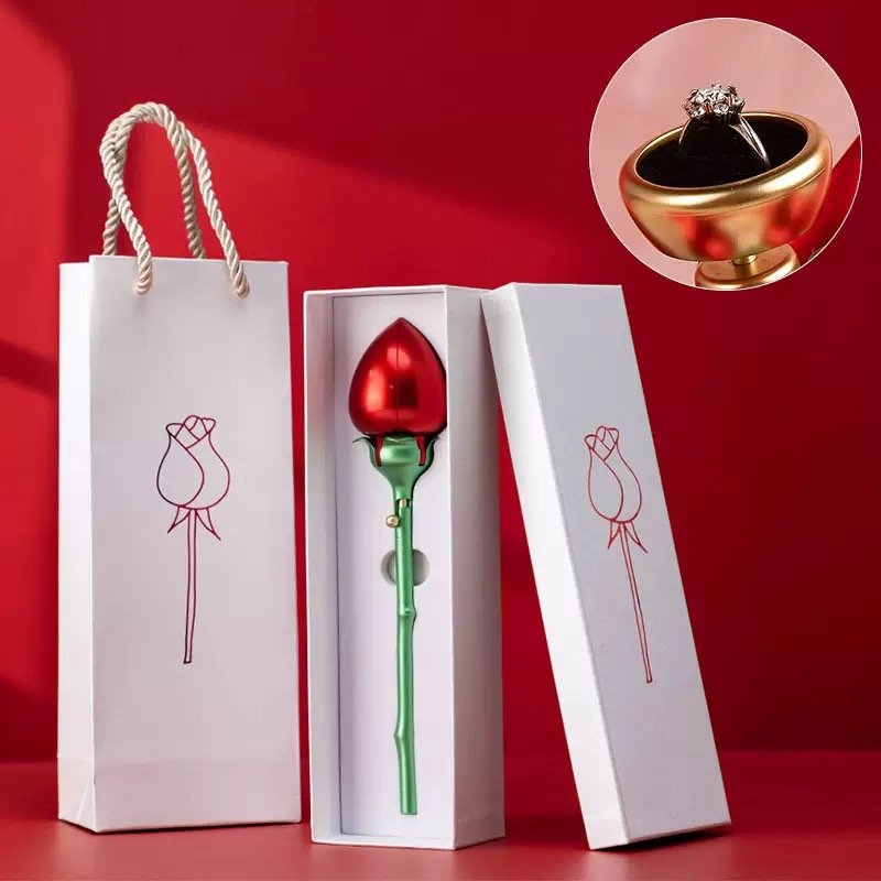 Rose Flower Jewelry Box, Valentine's Day Gift Box