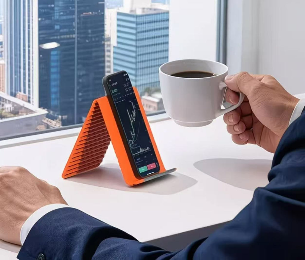 Foldable Silicone Phone & Laptop Stand, Portable Anti-Slip Holder