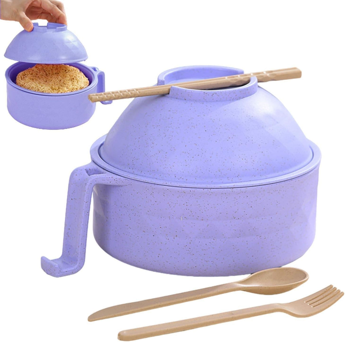 1200ml Microwave Ramen Bowls with with Strainer | zavevo