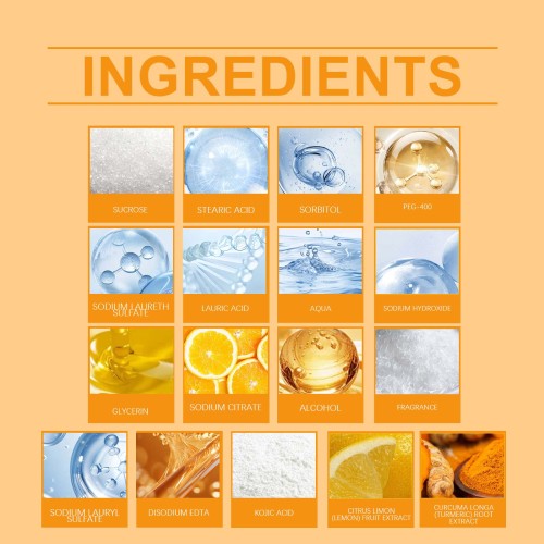 Lemon Turmeric Kojic Acid Soap, Face & Body Cleanser
