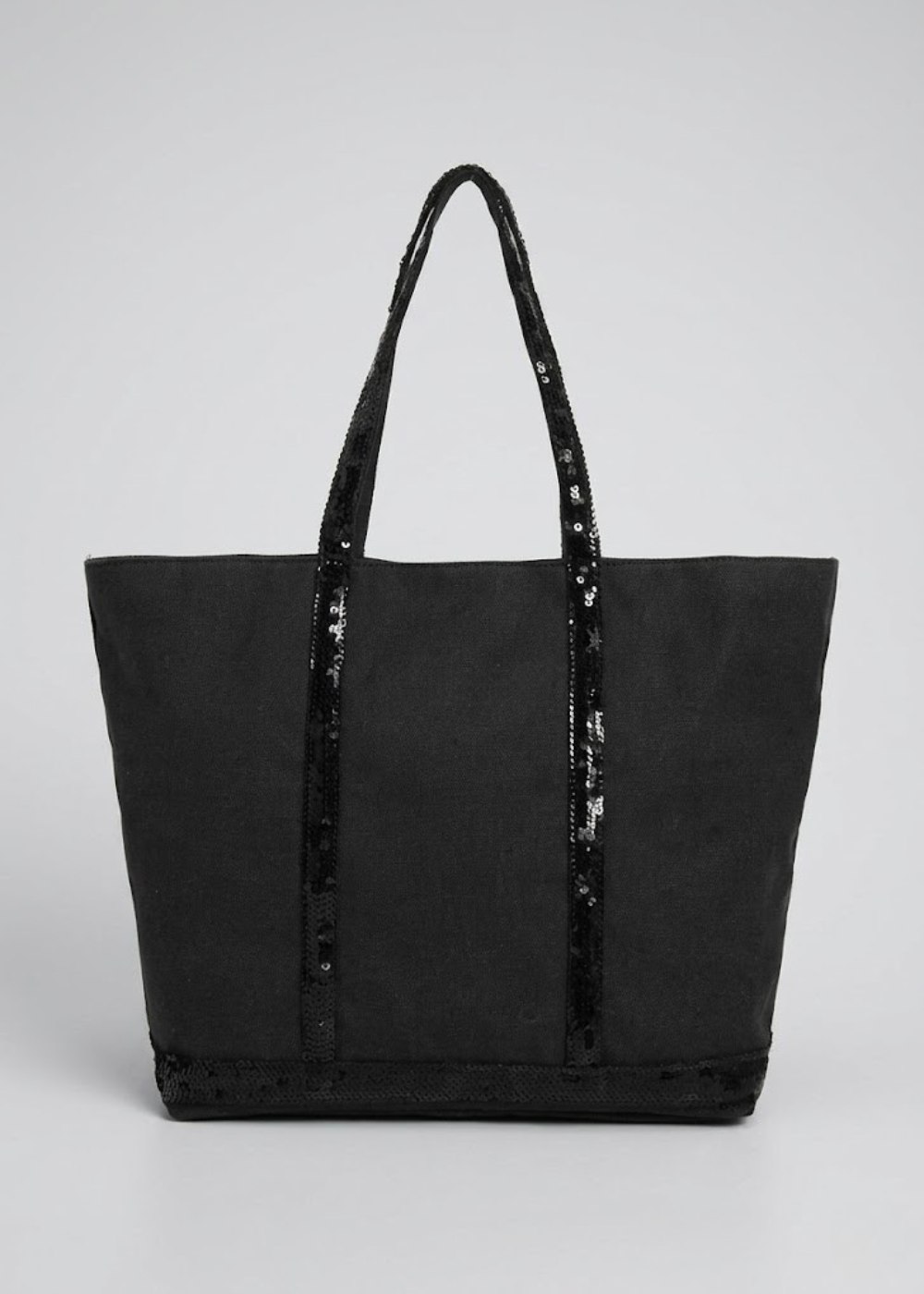 Black Work Bag  Canvas Tote with Sequin Detail | Naxos