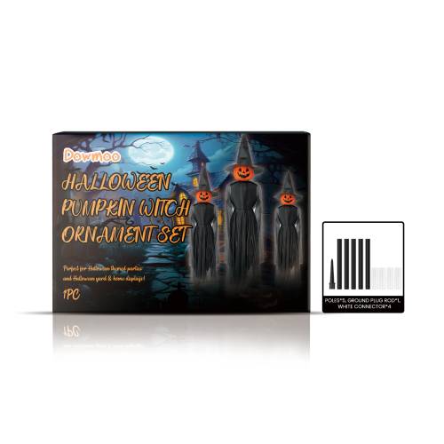 Halloween Pumpkin & Witch Hanging Decor