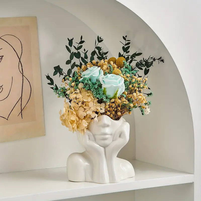 "Unique and Modern Ceramic Vase, Decorative Flower Vase for Living Room and Office" | zavevo