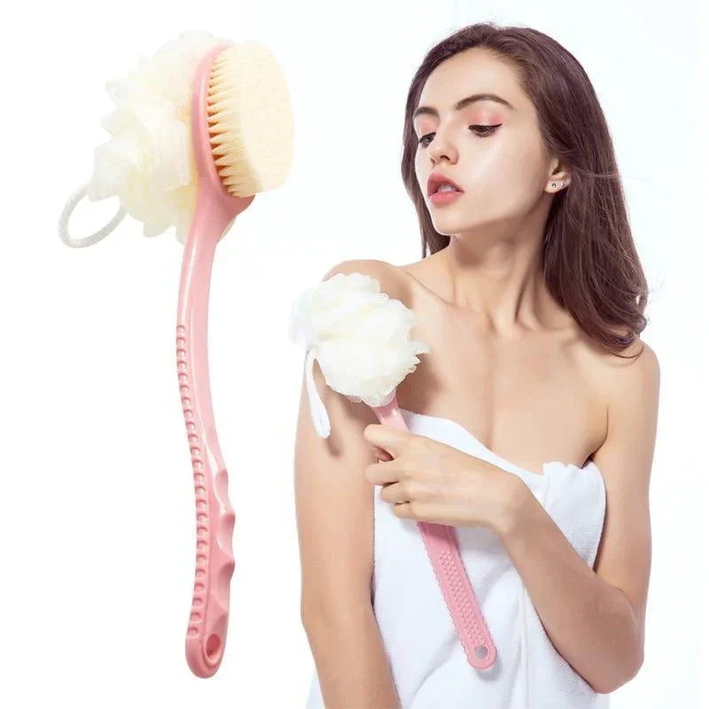 2 In 1 Bathing Scrubbing Long Handle Brush zavevo