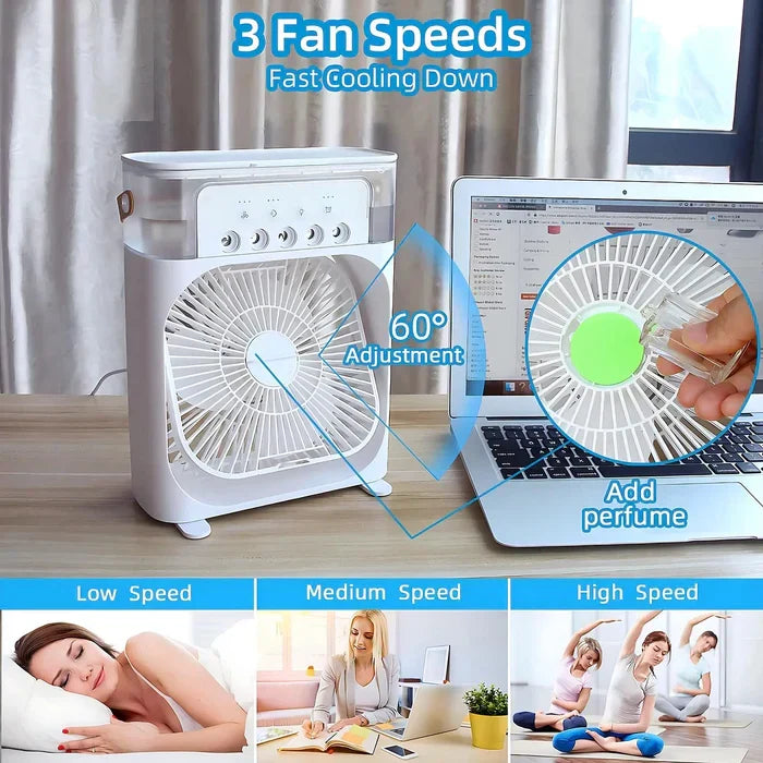 3-in-1 Fan with 7-Color LED Light - BreezeMaster Pro | zavevo