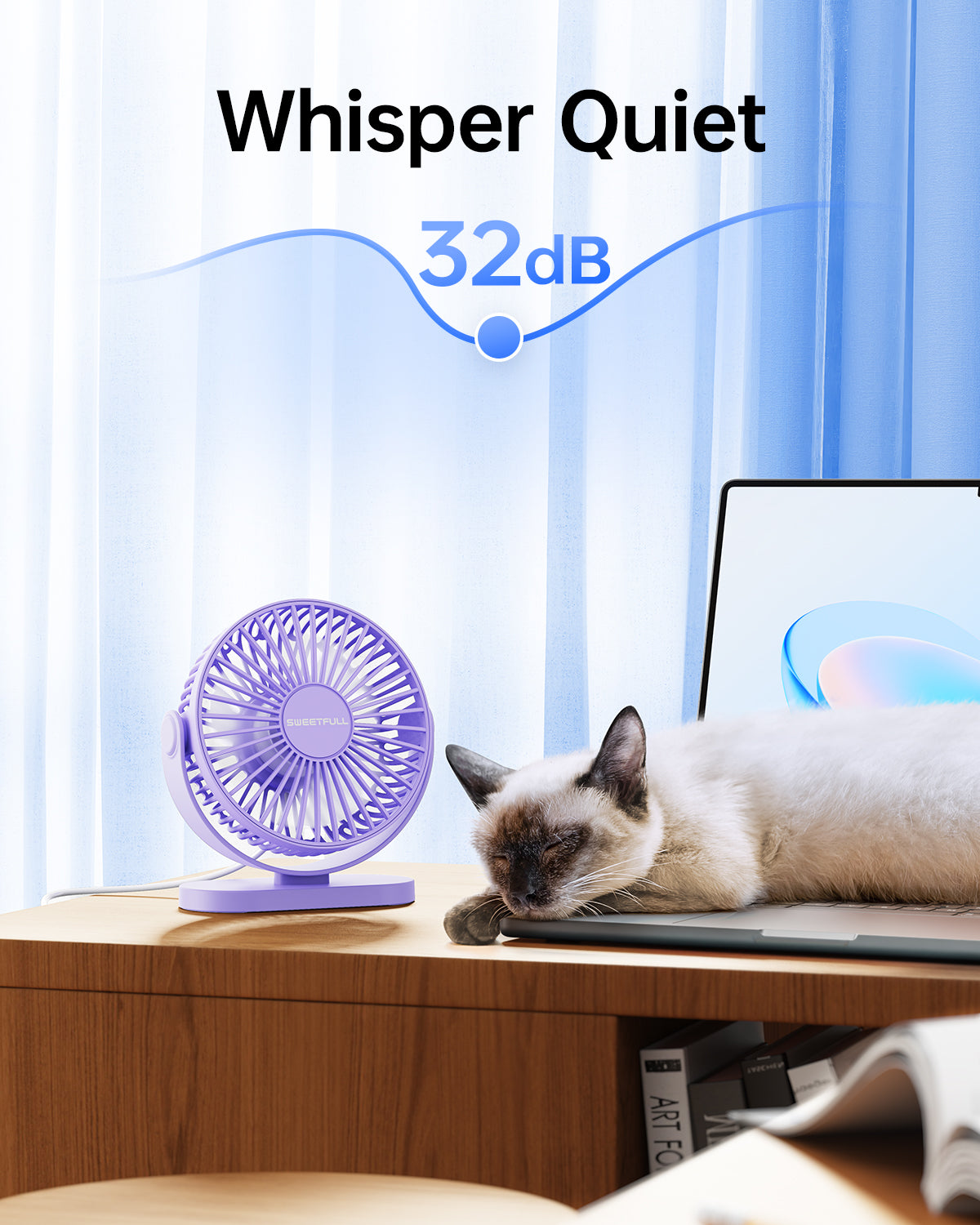 2-in-1 Hook & Desk Fan - 3-Speed with 360° Rotation | zavevo