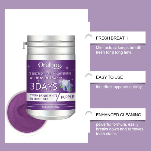 Purple Tooth Cleaning Powder