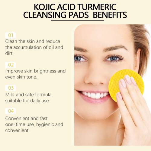 Turmeric Kojic Acid Cleansing Pads, Makeup Removing