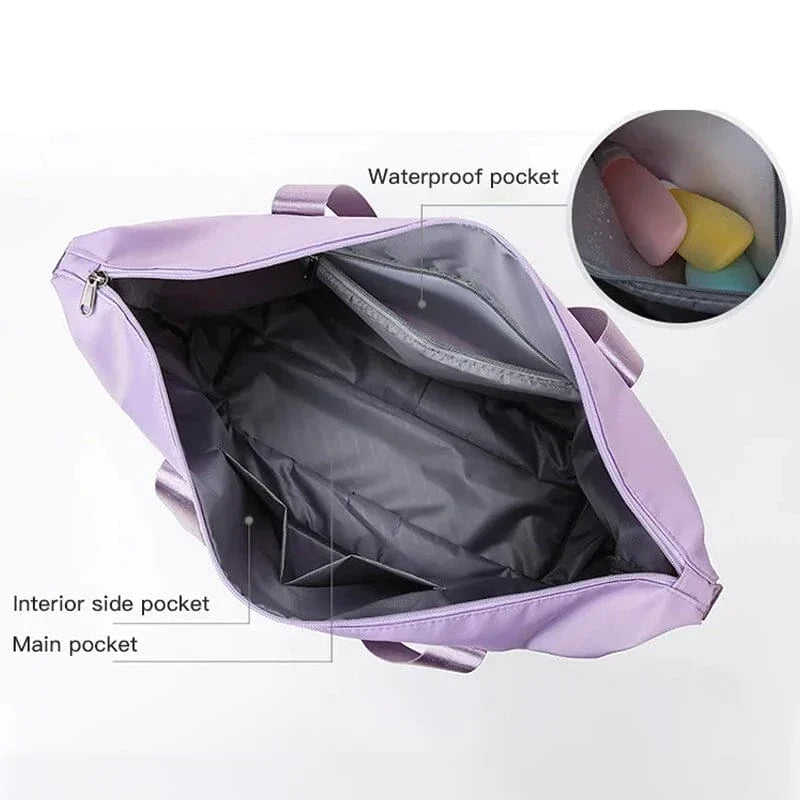 Zavevo Travel Double Layer Travel Duffel Bag – Waterproof Wet & Dry Separation Gym and Weekend Bag