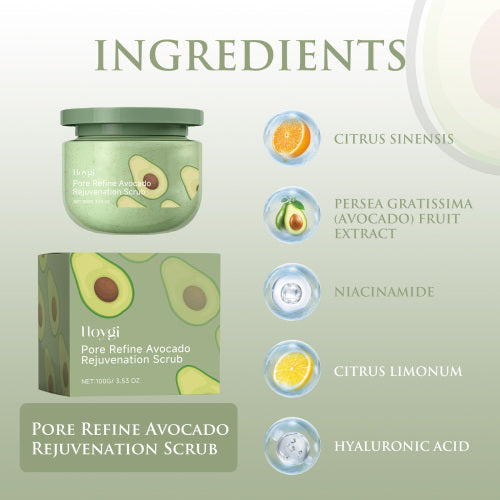 Avocado Ice Cream Body Scrub, Exfoliating Shower Scrub