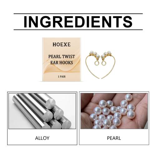 Faux Pearl Twist Ear Hooks