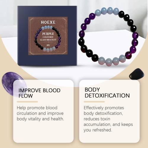 Purple Glass Crystal Bracelet