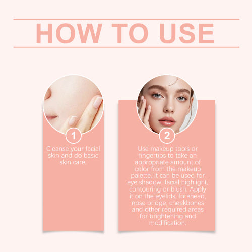 Multi-Use Makeup Palette: Eyeshadow, Contour, Blush & Highlighter