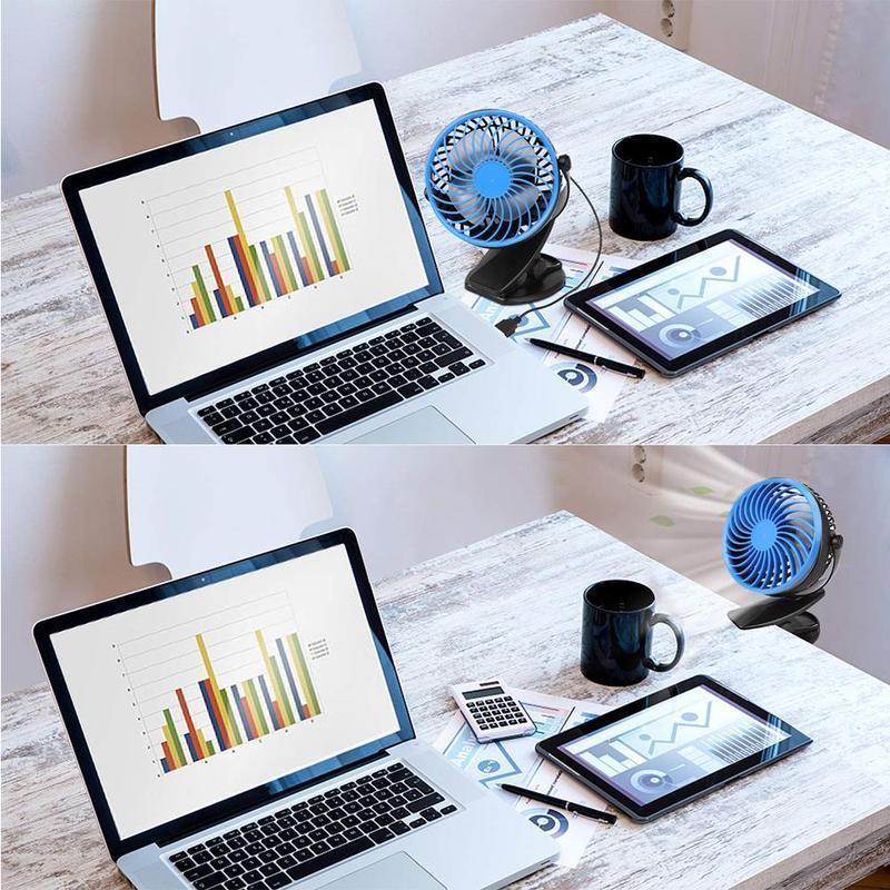 360 ° Portable & Rechargeable Lithium-Ion Fan | zavevo