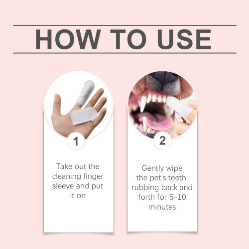 Pet Finger Toothbrush Wipes