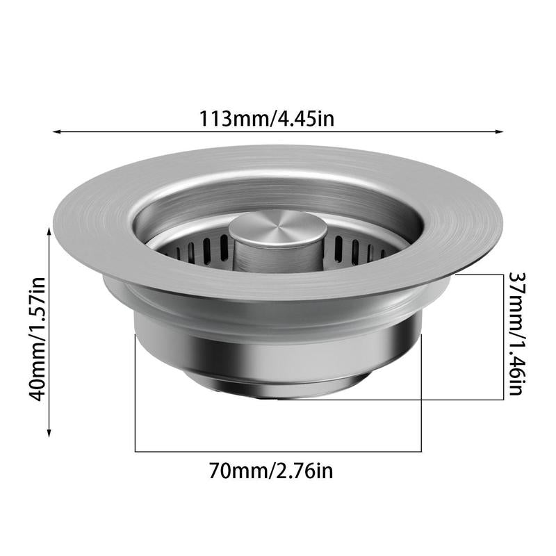 Upgrade 3-in-1 Kitchen Sink Drain Strainer | zavevo