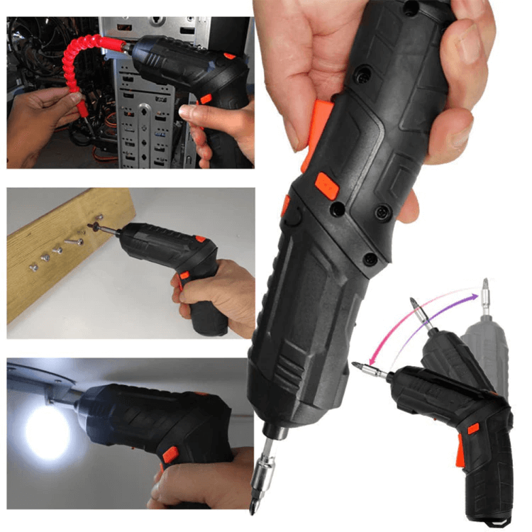 48-in-1 Battery Screw Drill Set – Compact & Flexible DIY Power Tool