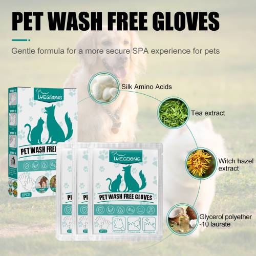 Pet No-Rinse Cleaning Gloves