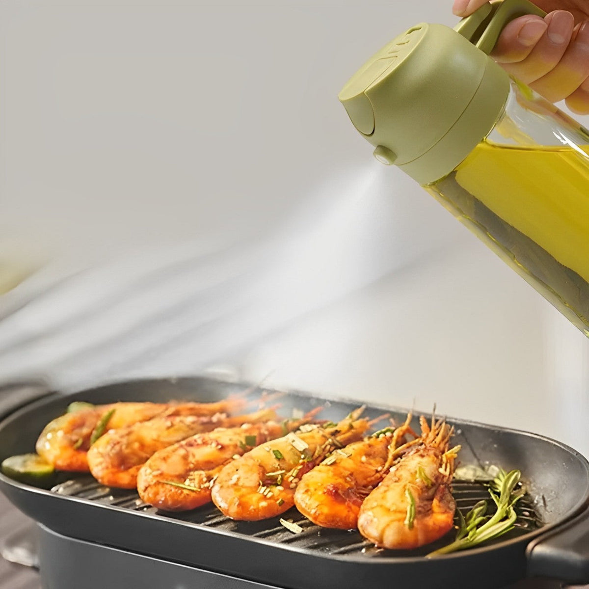 2-in-1 Olive Oil Dispenser and Sprayer for Cooking, Salad, Frying and BBQ zavevo