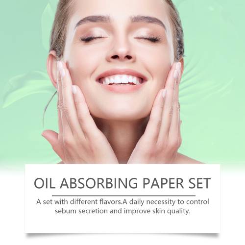 Oil Blotting Papers with Mirror Case