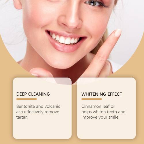 Cinnamon Volcanic Ash Teeth Whitening Powder