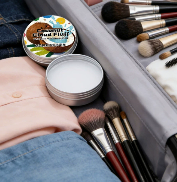Makeup Brush Cleaning Soap Bar for Brushes & Sponges, Travel Size