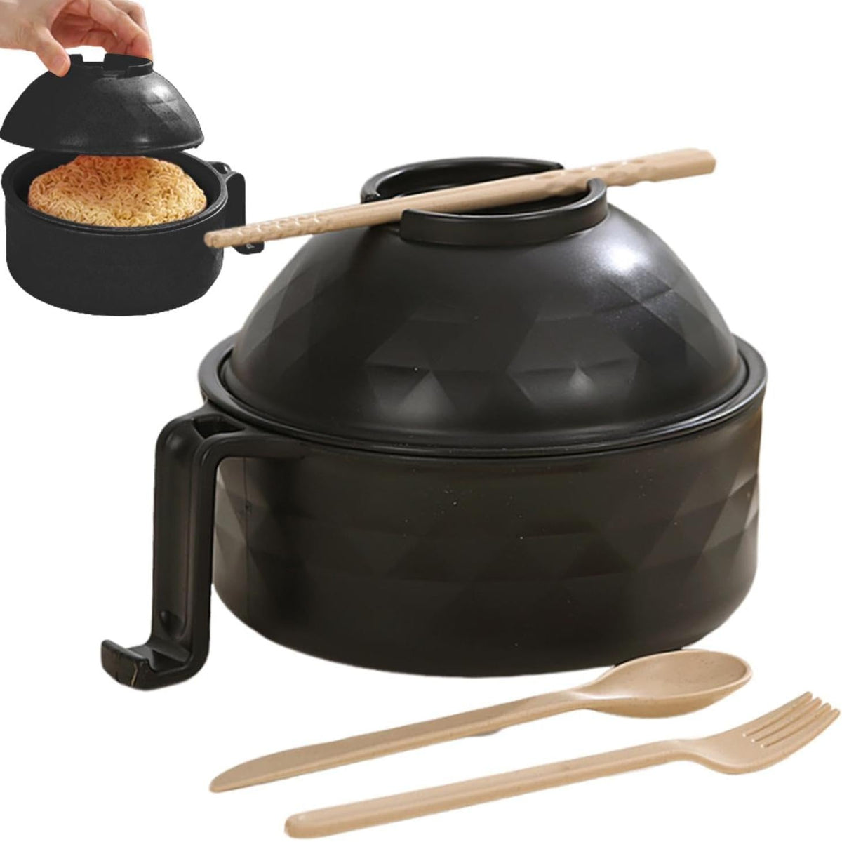 1200ml Microwave Ramen Bowls with with Strainer | zavevo